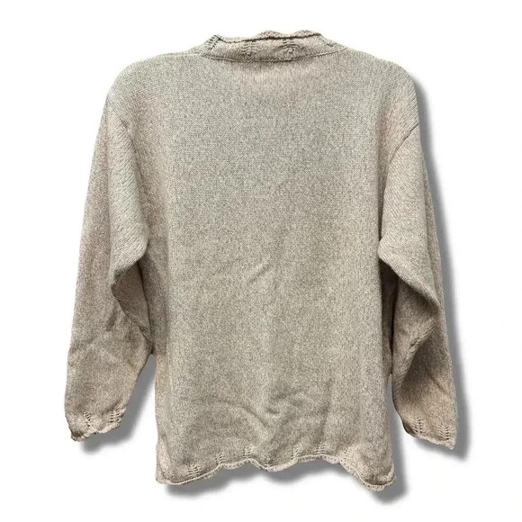 Jantzen Petite Women's L Vintage Floral Hand-Embroidered Sweater - Picture 4 of 7